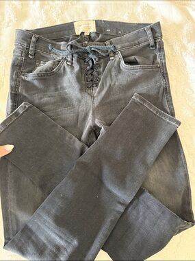 MCGUIRE Charcoal Black Tie up jeans